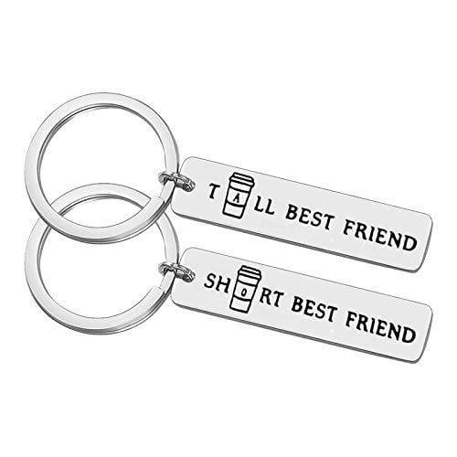 Best Friends Keychain Friendship Jewelry Metal Pendant Keyring Key Chain